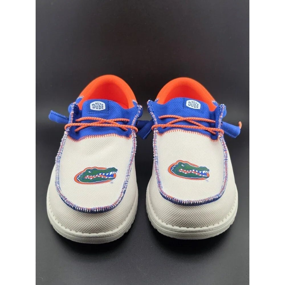 Hey Dude Wally Tri University Florida Gators Mens 9 Blue Orange White Shoes NEW